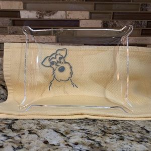 Lucite tray with Cricut dog sticker